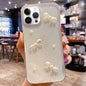 Pearl Bow Glitter Epoxy TPU Phone Case, For iPhone 17e / 16e, For iPhone 16 Pro Max, For iPhone 16 Pro, For iPhone 16 Plus, For iPhone 16, For iPhone 15 Pro Max, For iPhone 15 Pro, For iPhone 15 Plus, For iPhone 15