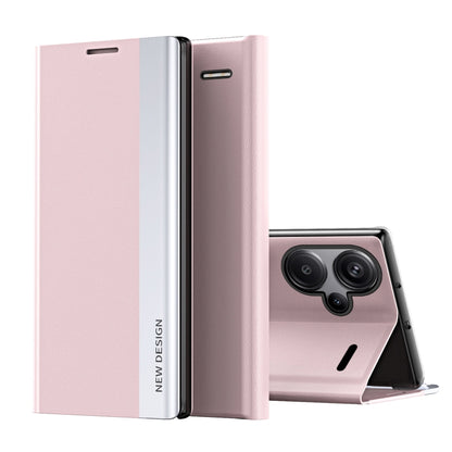 Side Electroplated Adsorption Leather Phone Case, For Xiaomi Redmi 13C, For Xiaomi Redmi Note 13 Pro+, For Xiaomi 13T Pro