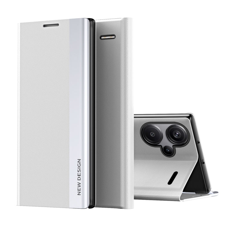 Side Electroplated Adsorption Leather Phone Case, For Xiaomi Redmi 13C, For Xiaomi Redmi Note 13 Pro+, For Xiaomi 13T Pro