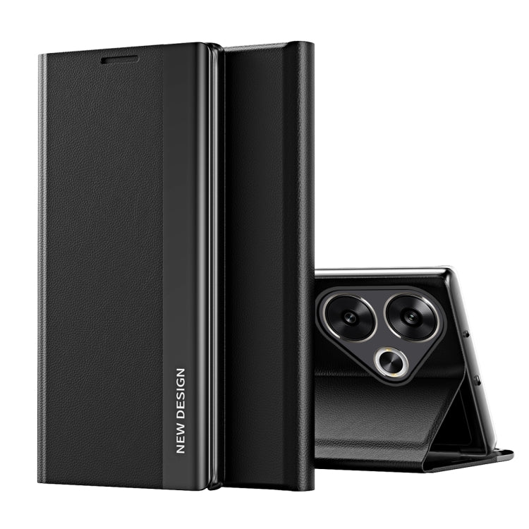 Side Electroplated Adsorption Leather Phone Case, For Xiaomi Redmi 14C, For Xiaomi Poco F6, For Xiaomi Poco F6 Pro