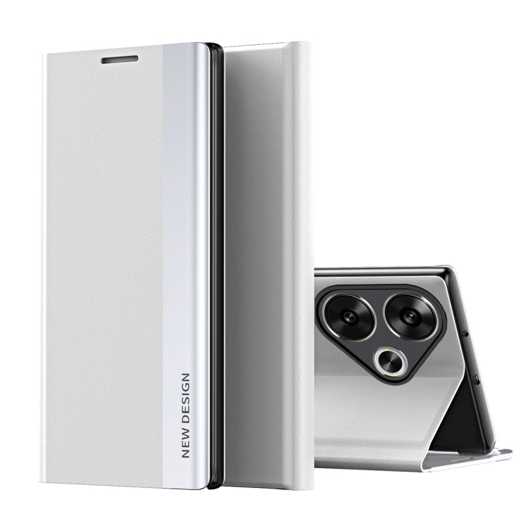 Side Electroplated Adsorption Leather Phone Case, For Xiaomi Redmi 14C, For Xiaomi Poco F6, For Xiaomi Poco F6 Pro