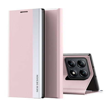 Side Electroplated Adsorption Leather Phone Case, For Xiaomi Redmi Note 14 Pro 5G, For Xiaomi 14T Pro, For Xiaomi 14T