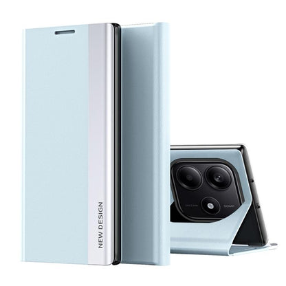 Side Electroplated Adsorption Leather Phone Case, For Redmi Note 14 4G 163.25mm, For Xiaomi Redmi Note 14 5G, For Xiaomi Redmi Note 14 Pro+ 5G