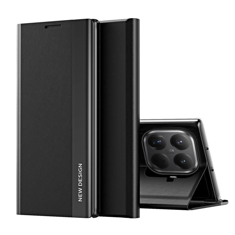 Side Electroplated Adsorption Leather Phone Case, For Xiaomi 15T Pro, For Xiaomi 15T, For Xiaomi Poco X7 Pro