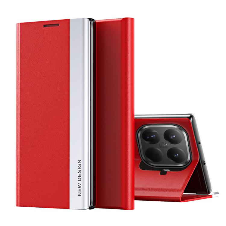 Side Electroplated Adsorption Leather Phone Case, For Xiaomi 15T Pro, For Xiaomi 15T, For Xiaomi Poco X7 Pro