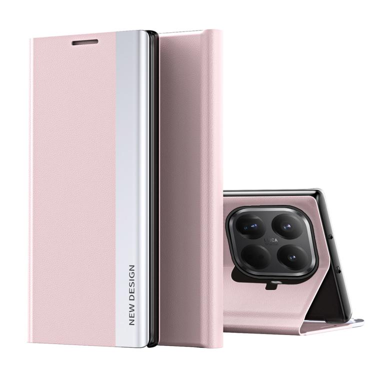 Side Electroplated Adsorption Leather Phone Case, For Xiaomi 15T Pro, For Xiaomi 15T, For Xiaomi Poco X7 Pro