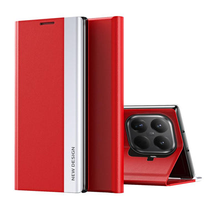 Side Electroplated Adsorption Leather Phone Case, For Xiaomi 15T Pro, For Xiaomi 15T, For Xiaomi Poco X7 Pro