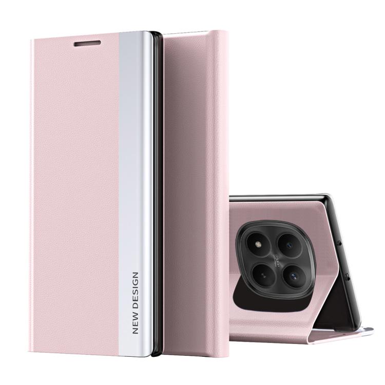 Side Electroplated Adsorption Leather Phone Case, For Redmi Note 15 Pro+ Global 163.3mm, For Redmi Note 15 4G / 5G Global 164mm, For Redmi Note 15 Pro 5G Global 163.6mm