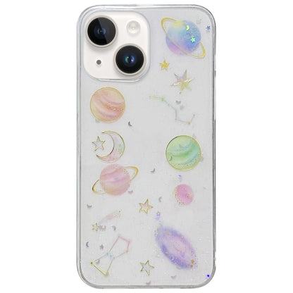 Cosmic Star Glitter Epoxy TPU Phone Case, For iPhone 17e / 16e, For iPhone 16 Pro Max, For iPhone 16 Pro, For iPhone 16 Plus, For iPhone 16, For iPhone 15 Pro Max, For iPhone 15 Pro, For iPhone 15 Plus, For iPhone 15