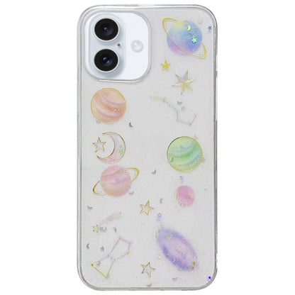 Cosmic Star Glitter Epoxy TPU Phone Case, For iPhone 17e / 16e, For iPhone 16 Pro Max, For iPhone 16 Pro, For iPhone 16 Plus, For iPhone 16, For iPhone 15 Pro Max, For iPhone 15 Pro, For iPhone 15 Plus, For iPhone 15