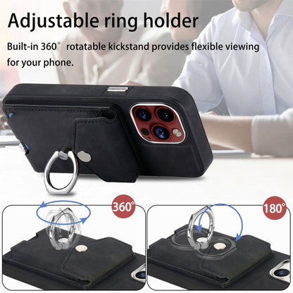 Electroplating Skin-feel Leather Ring Card Wallet Phone Case, For iPhone 15 Pro Max, For  iPhone 15 Plus, For iPhone 15 Pro, For  iPhone 15