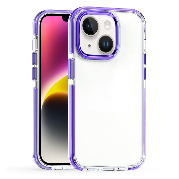 Two-color TPU Transparent PC Shockproof Phone Case, For iPhone 15 Pro Max, For iPhone 15 Pro, For iPhone 15 Plus, For  iPhone 15