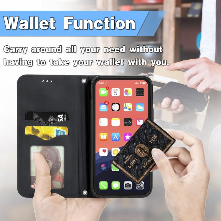 Retro Skin Feel Magnetic Flip Leather Phone Case