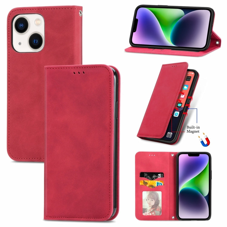 Retro Skin Feel Magnetic Flip Leather Phone Case