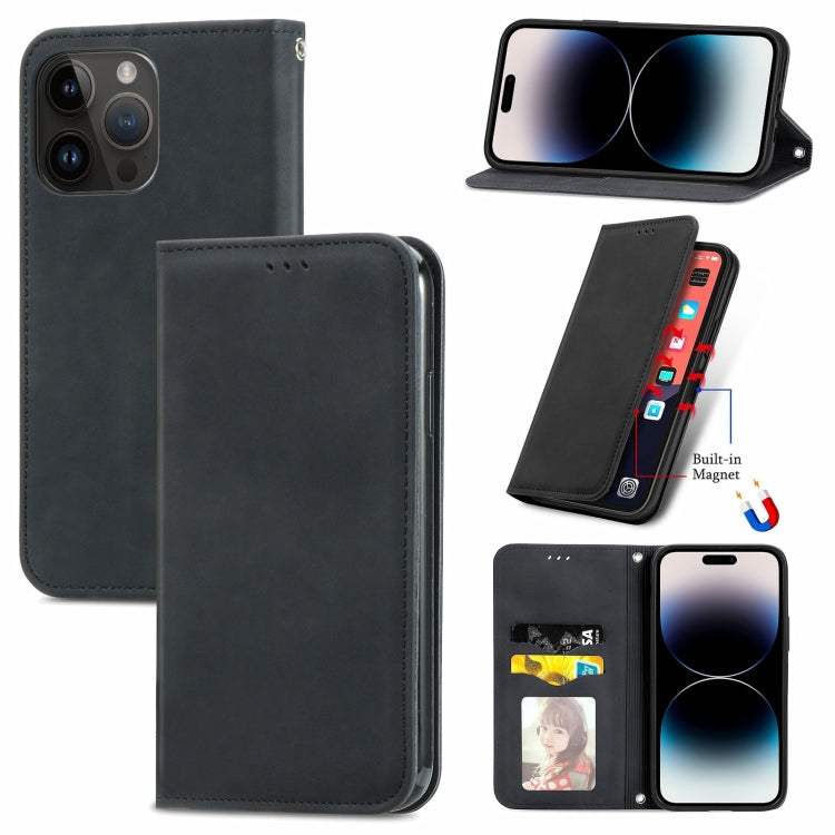 Retro Skin Feel Magnetic Leather Phone Case, For iPhone 16, For iPhone 15 Pro Max, For iPhone 15 Pro, For  iPhone 15 Plus