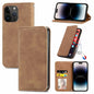 Retro Skin Feel Magnetic Leather Phone Case, For iPhone 16, For iPhone 15 Pro Max, For iPhone 15 Pro, For  iPhone 15 Plus