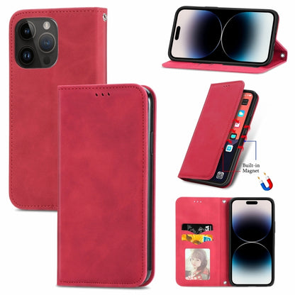 Retro Skin Feel Magnetic Leather Phone Case, For iPhone 16, For iPhone 15 Pro Max, For iPhone 15 Pro, For  iPhone 15 Plus