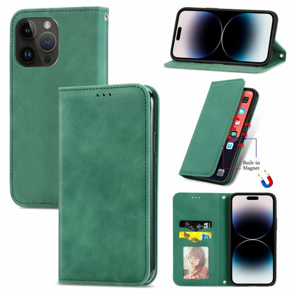 Retro Skin Feel Magnetic Leather Phone Case, For iPhone 16, For iPhone 15 Pro Max, For iPhone 15 Pro, For  iPhone 15 Plus