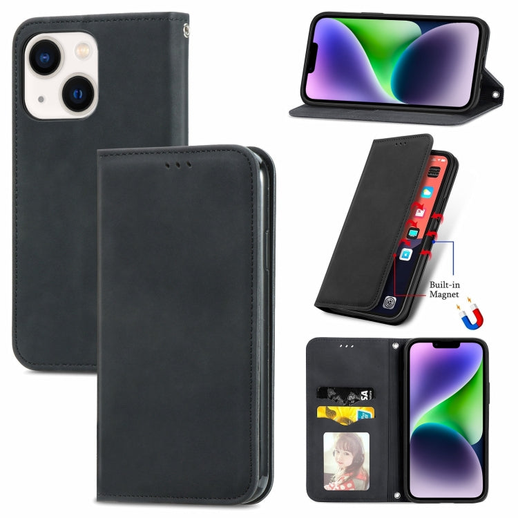 Retro Skin Feel Magnetic Leather Phone Case, For iPhone 16, For iPhone 15 Pro Max, For iPhone 15 Pro, For  iPhone 15 Plus