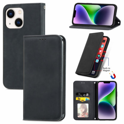 Retro Skin Feel Magnetic Leather Phone Case, For iPhone 16, For iPhone 15 Pro Max, For iPhone 15 Pro, For  iPhone 15 Plus