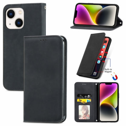 Retro Skin Feel Magnetic Flip Leather Phone Case