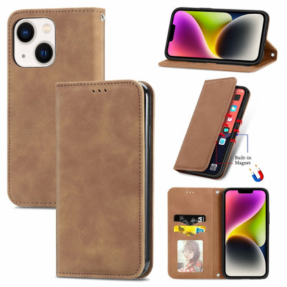 Retro Skin Feel Magnetic Flip Leather Phone Case