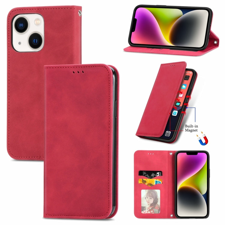 Retro Skin Feel Magnetic Flip Leather Phone Case