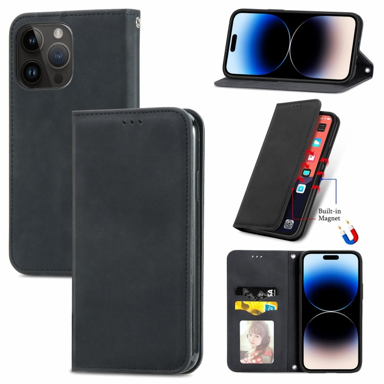 Retro Skin Feel Magnetic Flip Leather Phone Case