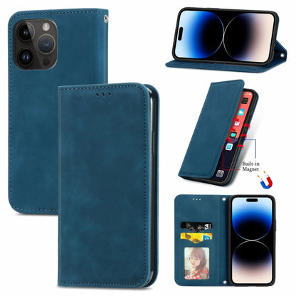 Retro Skin Feel Magnetic Flip Leather Phone Case