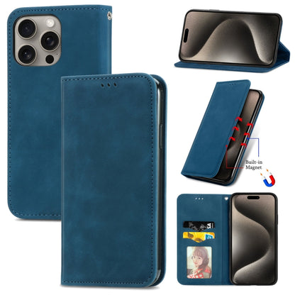 Retro Skin Feel Magnetic Leather Phone Case, For iPhone 17e / 16e, For iPhone 16 Pro Max, For iPhone 16 Pro, For iPhone 16 Plus