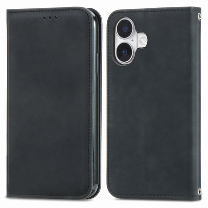 Retro Skin Feel Magnetic Leather Phone Case, For iPhone 16, For iPhone 15 Pro Max, For iPhone 15 Pro, For  iPhone 15 Plus