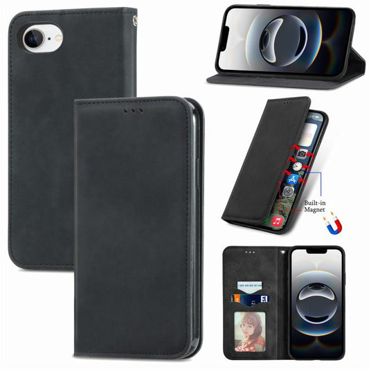 Retro Skin Feel Magnetic Leather Phone Case, For iPhone 17e / 16e, For iPhone 16 Pro Max, For iPhone 16 Pro, For iPhone 16 Plus