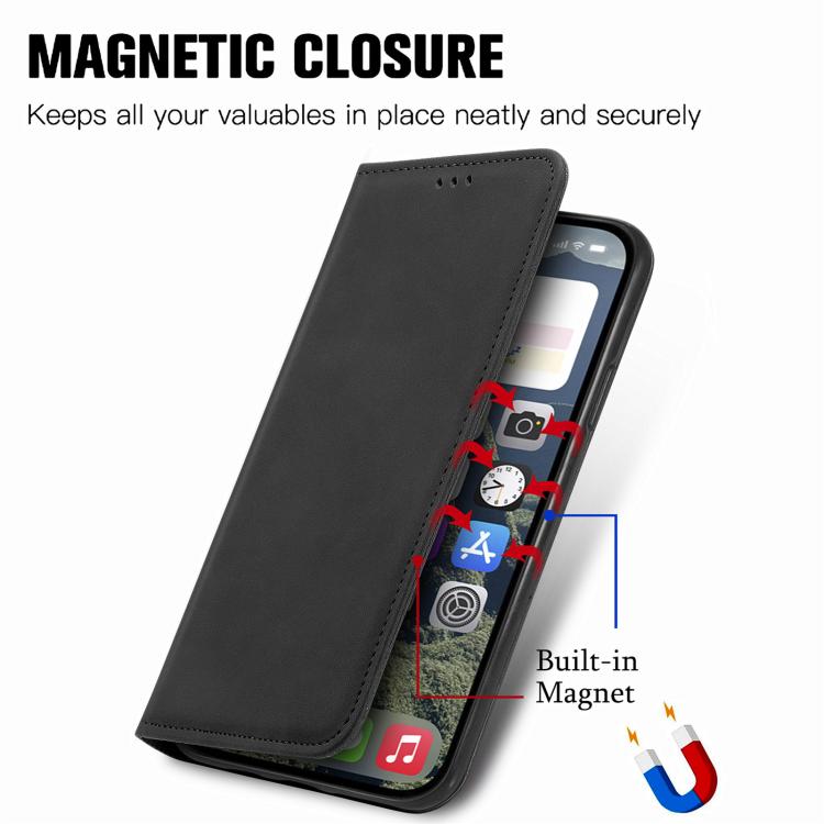 Retro Skin Feel Magnetic Leather Phone Case, For iPhone 17e / 16e, For iPhone 16 Pro Max, For iPhone 16 Pro, For iPhone 16 Plus
