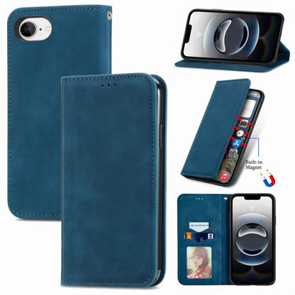 Retro Skin Feel Magnetic Leather Phone Case, For iPhone 18 Pro, For iPhone 18 Pro Max, For iPhone 17e / 16e, For iPhone 16 Pro Max