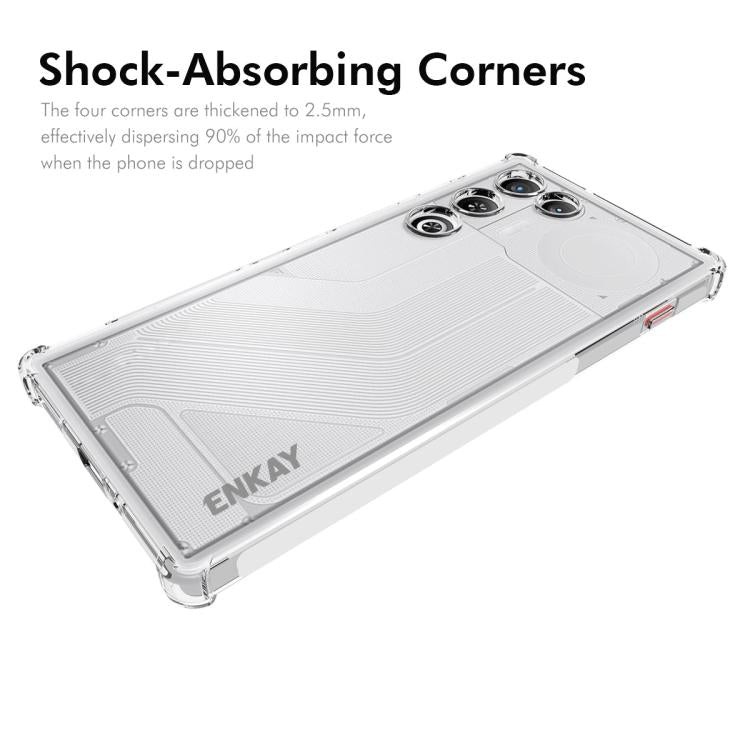 ENKAY Hat-Prince Transparent TPU Shockproof Phone Case, For ZTE Nubia RedMagic 11 Air 5G, For ZTE Axon 70 4G Global, For ZTE Nubia Z80 Ultra, For ZTE Nubia RedMagic 10 Air, For ZTE Nubia S 5G A403ZT, For ZTE Nubia Z70 Ultra 5G                          ...