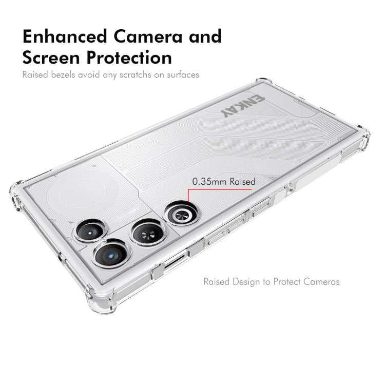 ENKAY Hat-Prince Transparent TPU Shockproof Phone Case, For ZTE Nubia RedMagic 11 Air 5G, For ZTE Axon 70 4G Global, For ZTE Nubia Z80 Ultra, For ZTE Nubia RedMagic 10 Air, For ZTE Nubia S 5G A403ZT, For ZTE Nubia Z70 Ultra 5G                          ...