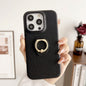 Litchi Texture Ring Holder Shockproof Phone Case