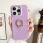 Litchi Texture Ring Holder Shockproof Phone Case, For iPhone 15 Pro Max, For iPhone 15 Pro, For iPhone 15 Plus