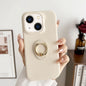 Litchi Texture Ring Holder Shockproof Phone Case, For iPhone 15