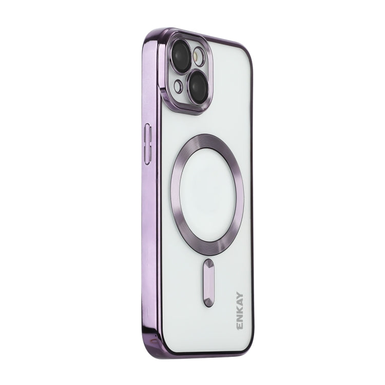 ENKAY Hat-Prince Magsafe Electroplated TPU Clear Shockproof Phone Case, For iPhone 15