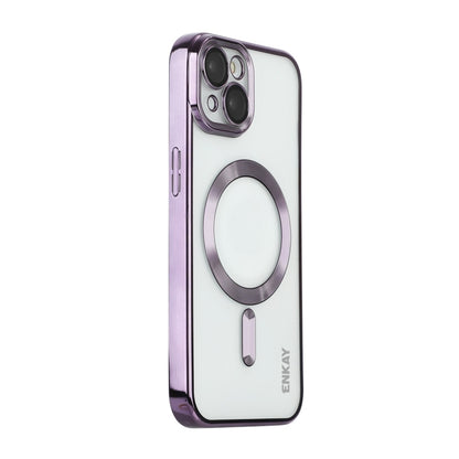 ENKAY Hat-Prince Magsafe Electroplated TPU Clear Shockproof Phone Case, For iPhone 15
