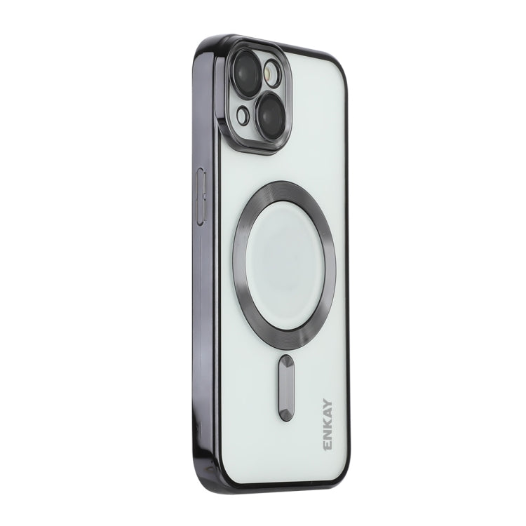 ENKAY Hat-Prince Magsafe Electroplated TPU Clear Shockproof Phone Case, For iPhone 15 Pro Max, For iPhone 15 Pro, For iPhone 15 Plus