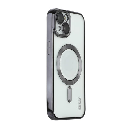 ENKAY Hat-Prince Magsafe Electroplated TPU Clear Shockproof Phone Case, For iPhone 15 Pro Max, For iPhone 15 Pro, For iPhone 15 Plus