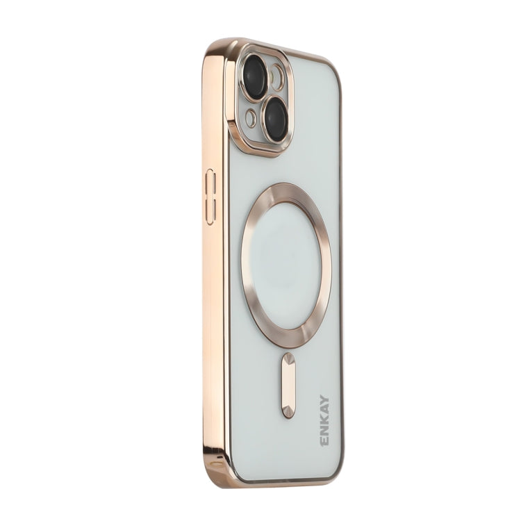 ENKAY Hat-Prince Magsafe Electroplated TPU Clear Shockproof Phone Case, For iPhone 15 Pro Max, For iPhone 15 Pro, For iPhone 15 Plus