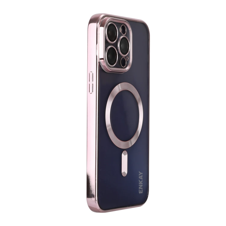 ENKAY Hat-Prince Magsafe Electroplated TPU Clear Shockproof Phone Case, For iPhone 15 Pro Max, For iPhone 15 Pro, For iPhone 15 Plus