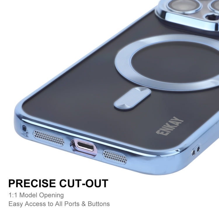 ENKAY Hat-Prince Magsafe Electroplated TPU Clear Shockproof Phone Case, For iPhone 15 Pro Max, For iPhone 15 Pro, For iPhone 15 Plus