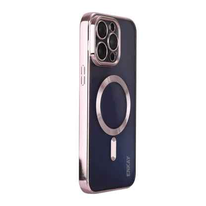 ENKAY Hat-Prince Magsafe Electroplated TPU Clear Shockproof Phone Case, For iPhone 15 Pro Max, For iPhone 15 Pro, For iPhone 15 Plus