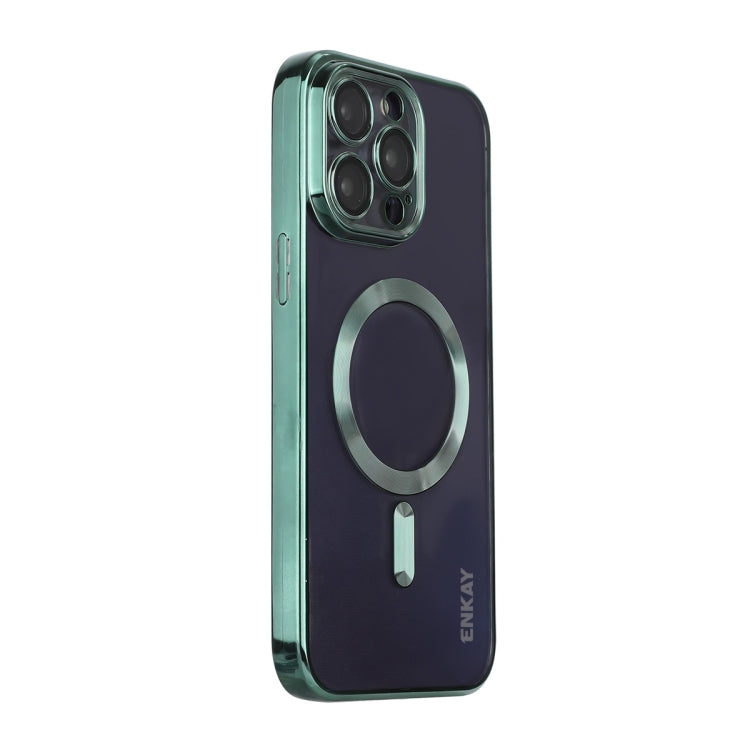 ENKAY Hat-Prince Magsafe Electroplated TPU Clear Shockproof Phone Case, For iPhone 15 Pro Max, For iPhone 15 Pro, For iPhone 15 Plus
