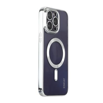 ENKAY Hat-Prince Magsafe Electroplated TPU Clear Shockproof Phone Case, For iPhone 15 Pro Max, For iPhone 15 Pro, For iPhone 15 Plus