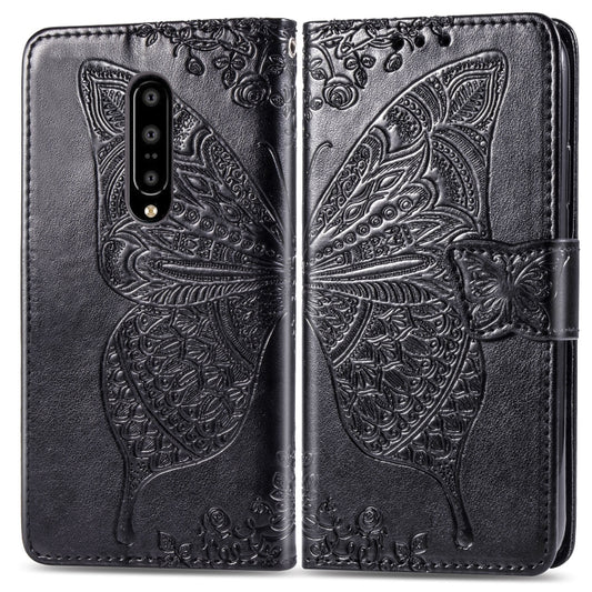 Butterfly Love Flowers Embossing Horizontal Flip Leather Case for One Plus 7 Pro with Holder & Card Slots & Wallet & Lanyard, For OnePlus 7 Pro